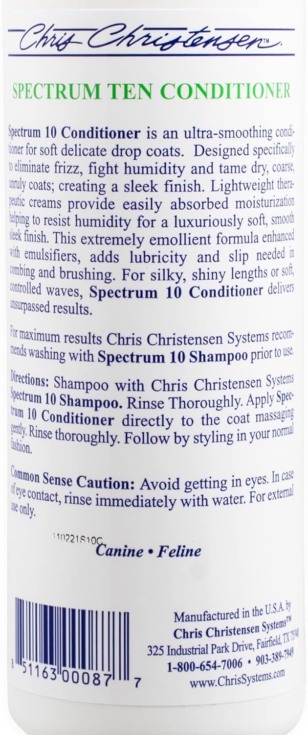 Professional canine emollient conditioner cream for easy combing and detangling