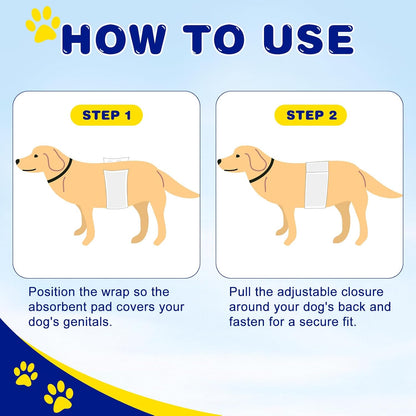 The super absorbent inner lining of the XPCARE small male dog diaper for leak prevention.