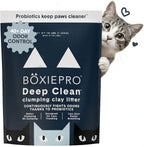 BoxiePro Deep Clean Probiotic Clumping Cat Litter front view bag