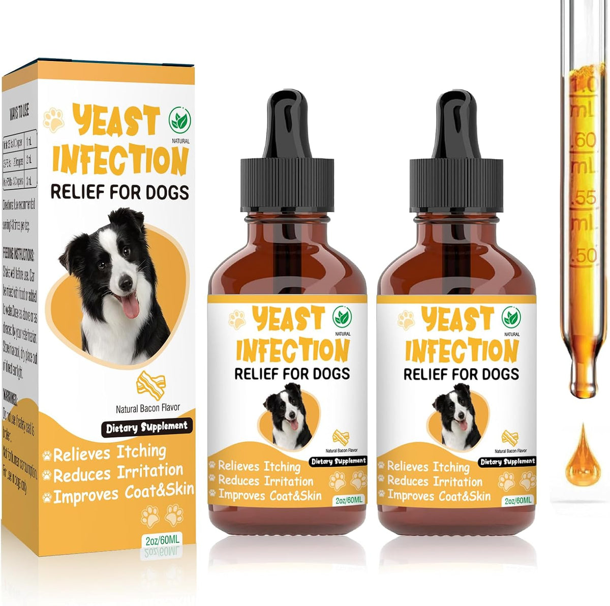 Natural Yeast Infection Treatment for Dogs,Supports Healthy Itch Relief,Inflammation Relief,Allergy Relief & More,Dog Ear Infection Treatment,Itch Relief for Dogs,Ear Infection Treatment for Dog - Image 10