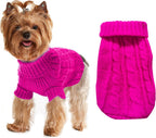 Cozy cyan blue dog sweater for cold weather pet fashion