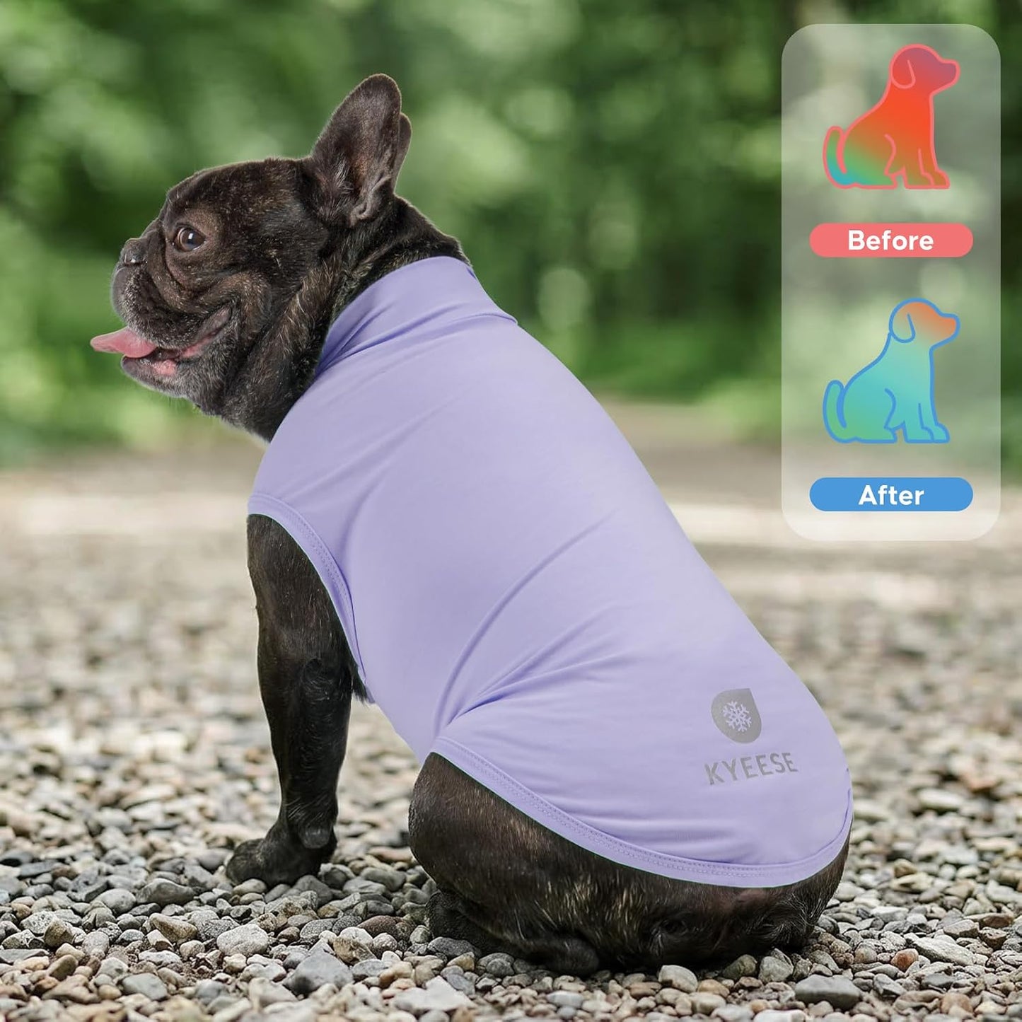 Kyeese dog sun shirt with UPF 50 protection fabric texture