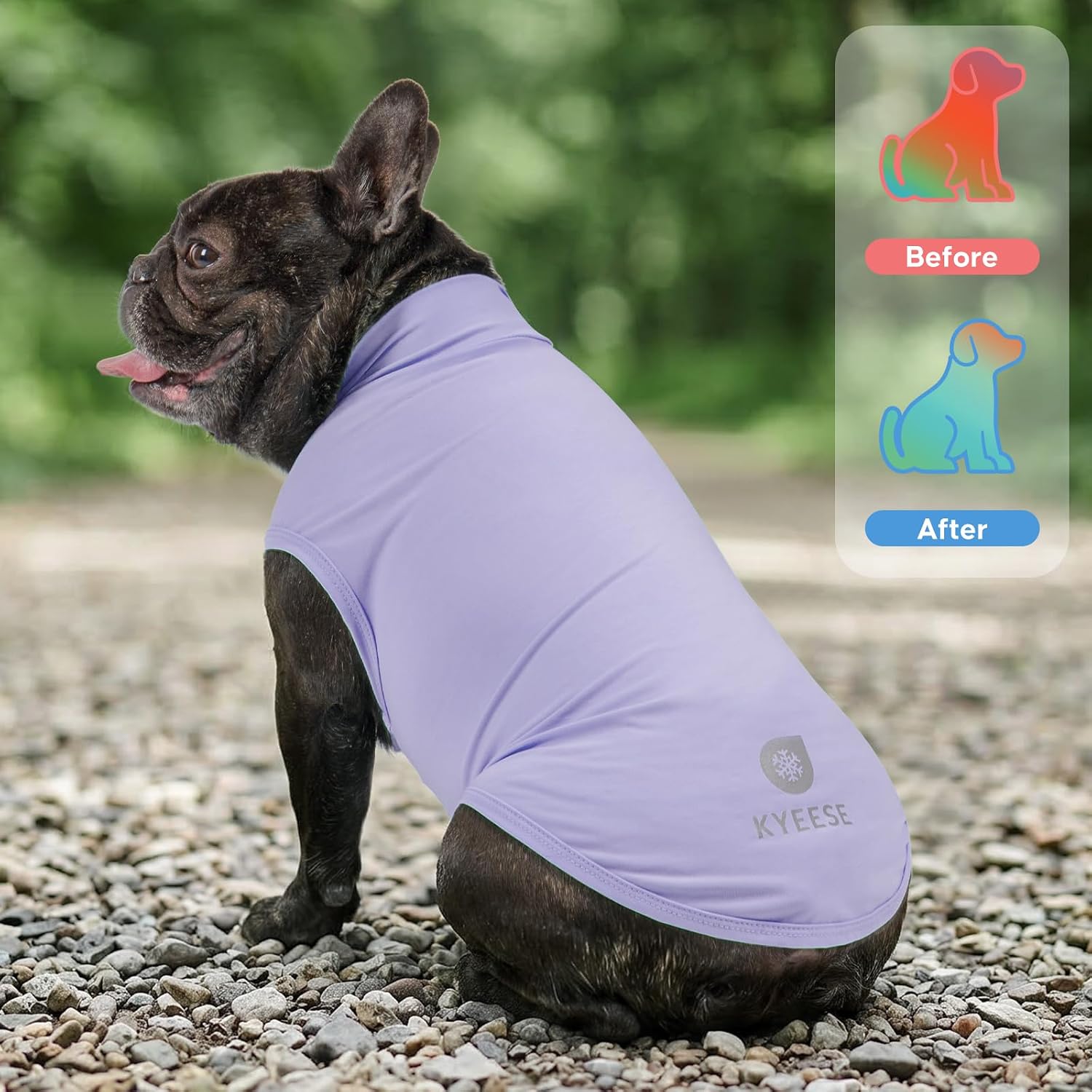 Kyeese dog sun shirt with UPF 50 protection fabric texture