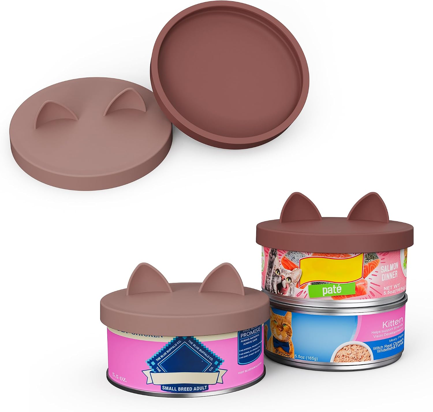 Ohmo 75 millimeter diameter pet food can lid detail