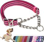 Martingale Dog Collar with Soft Padded - Reflective Choke Chain Collar, Heavy Duty Dual D-Rings no Pull Dog colla for Large/Medium/XL,XXL Dogs - Comfort Training Collar(Black M) - Image 11