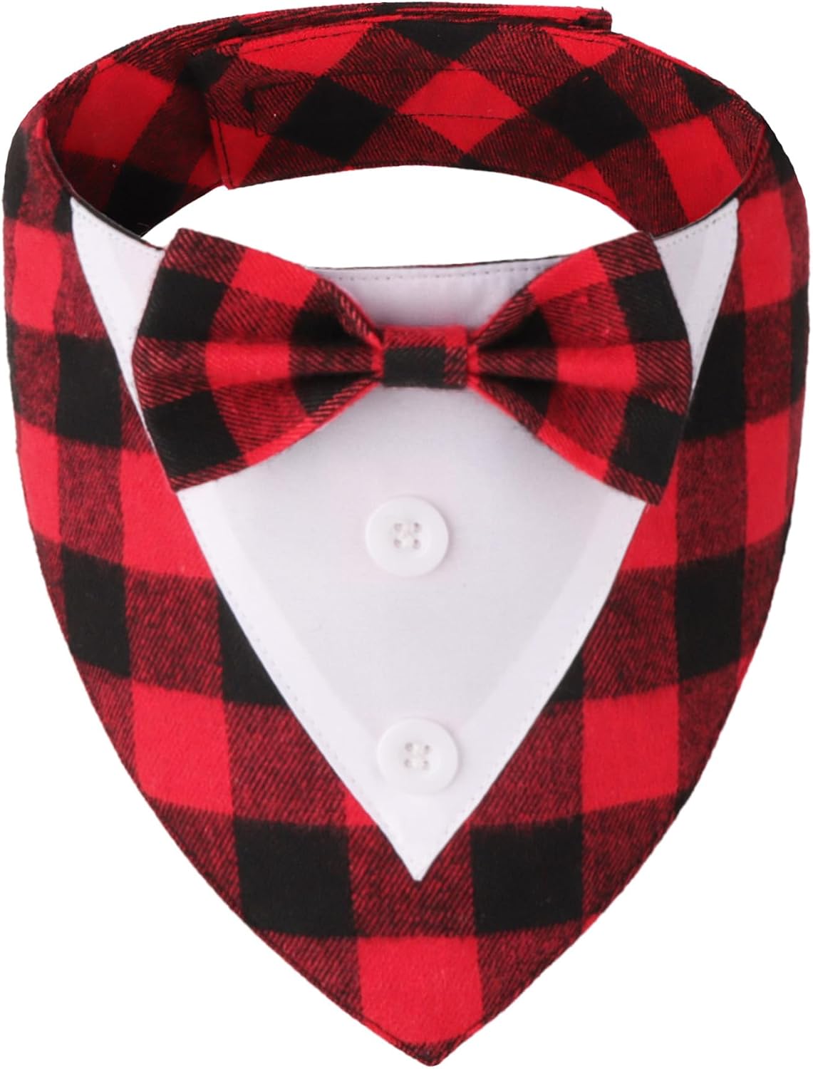 ADOGGYGO Formal Dog Tuxedo, Wedding Dog Bandana Collar with Bowtie, Adjustable Pet Birthday Wedding Tux Outfit for Medium Dogs (M, Black) - Image 15