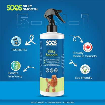 Natural moisturizing dog and cat coat refresher liquid spray
