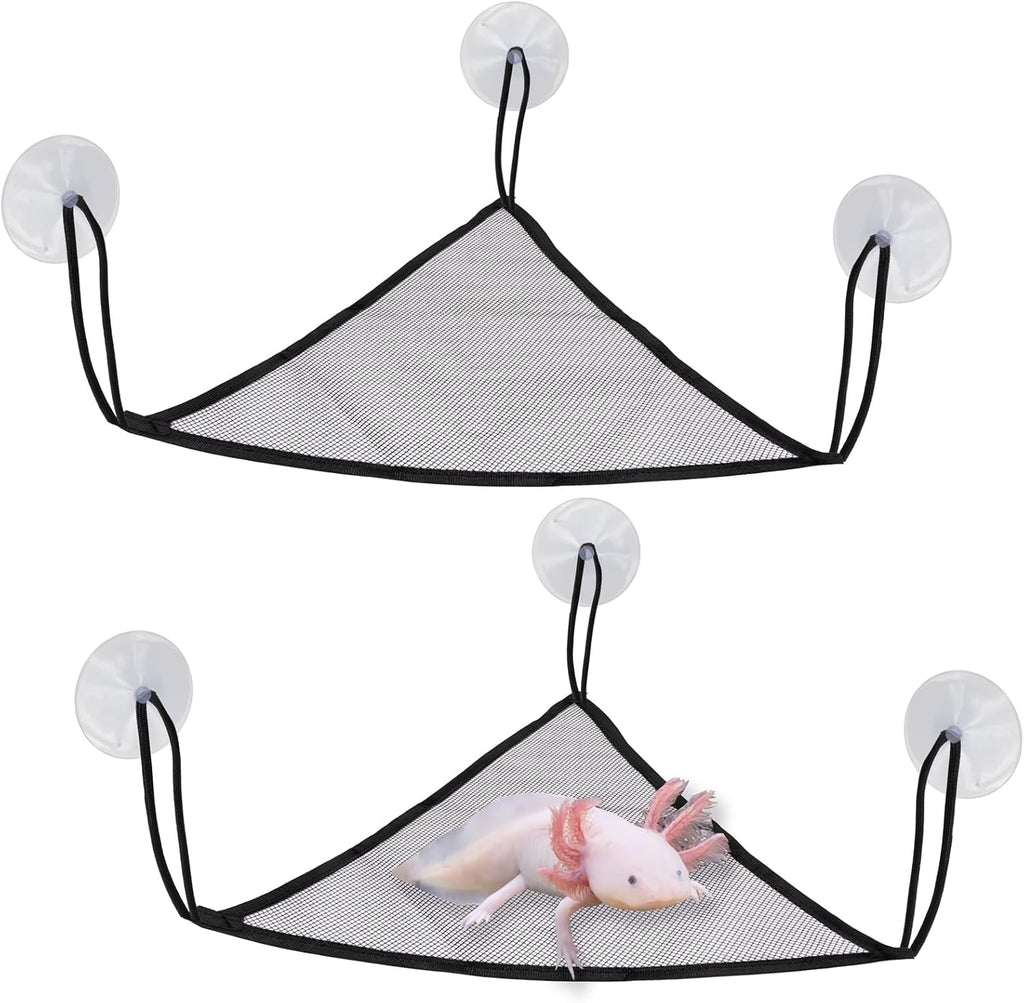 Niuohoy axolotl bearded dragon lizard hammock front view in black mesh