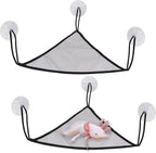 Niuohoy axolotl bearded dragon lizard hammock front view in black mesh
