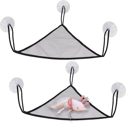 Niuohoy axolotl bearded dragon lizard hammock front view in black mesh