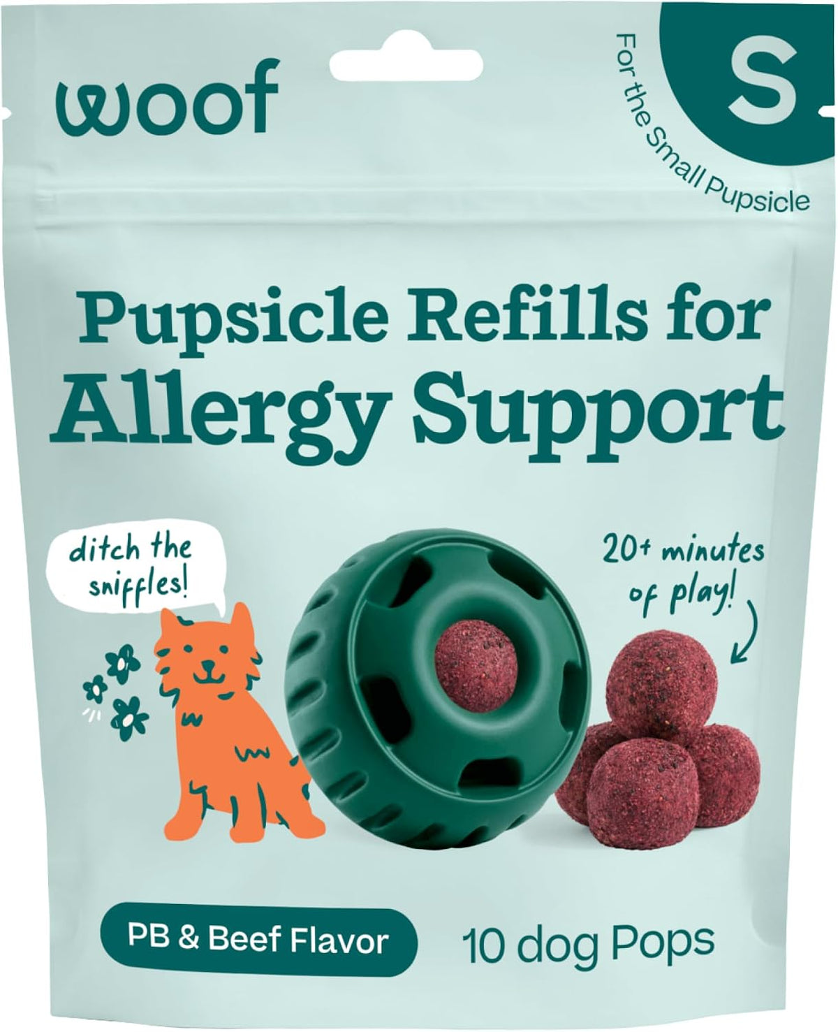 WOOF Pupsicle Refill Pops for All-in-1 Health - Long-Lasting Multivitamin Refills for The Pupsicle Toy - with Vitamins A, B, D, Iron, Magnesium, and Fiber - Large Pops - 7 Count - Image 10