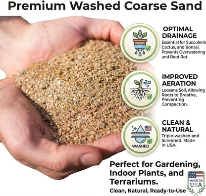 Coarse horticultural sand texture close up