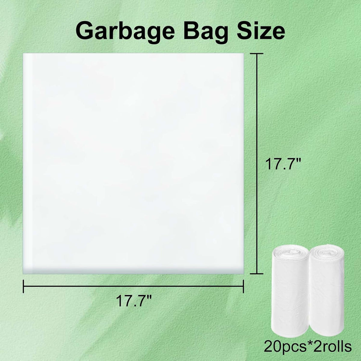 Multi purpose small garbage liners used for bathroom and car trash cans