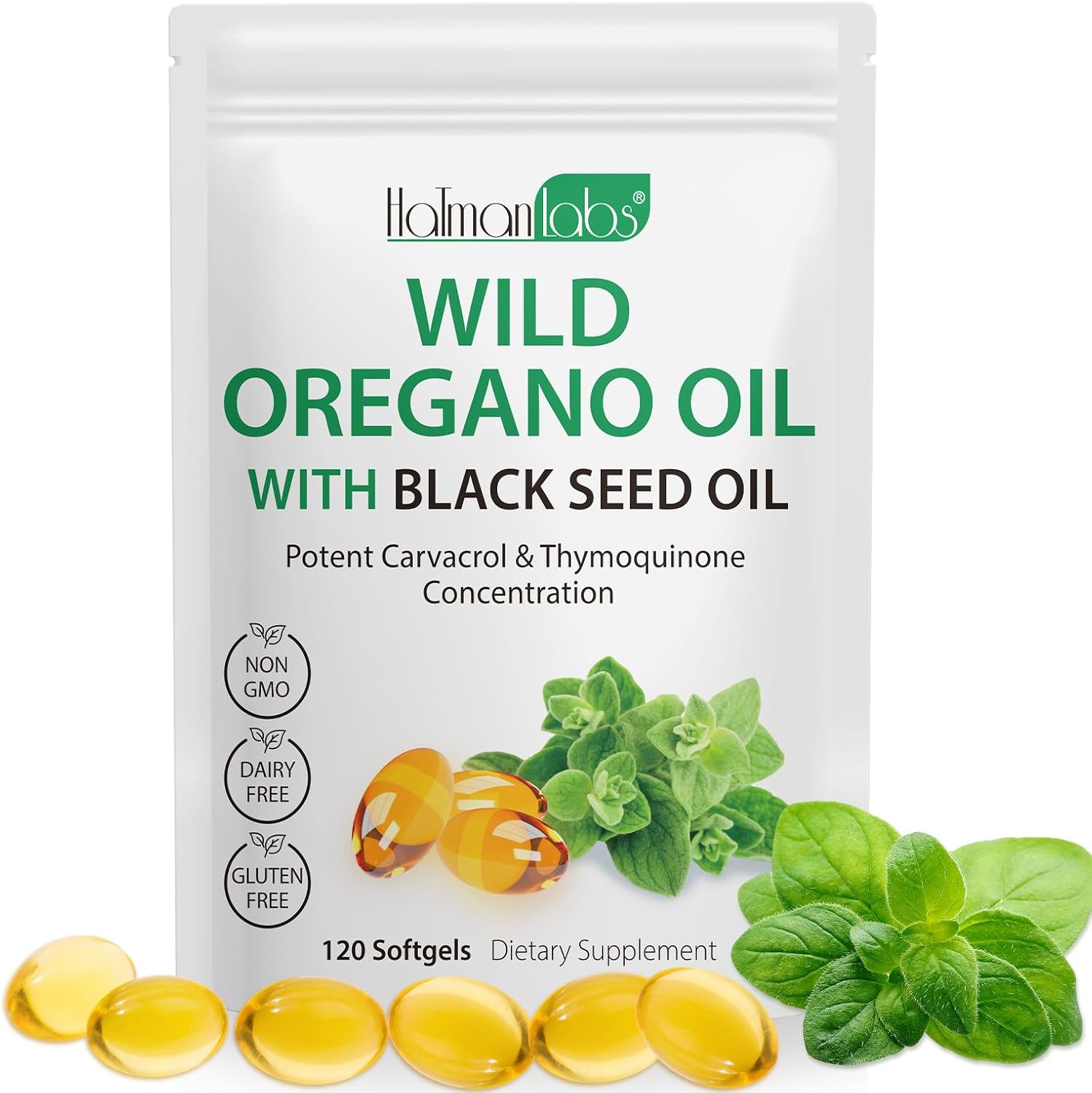 Newseel Oil of Oregano and Black Seed Oil Herbal Complex front view bottle for immune support