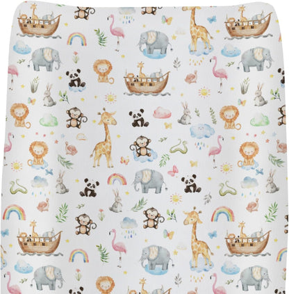 Hwmmbh safari animals changing pad cover front view