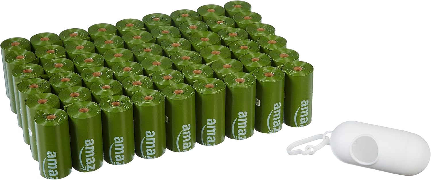 Amazon Basics Premium Leak Proof Dog Poop Bags with Dispenser and Leash Clip, Unscented, 13" x 9", 540 Count (36 Rolls of 15) - Image 9