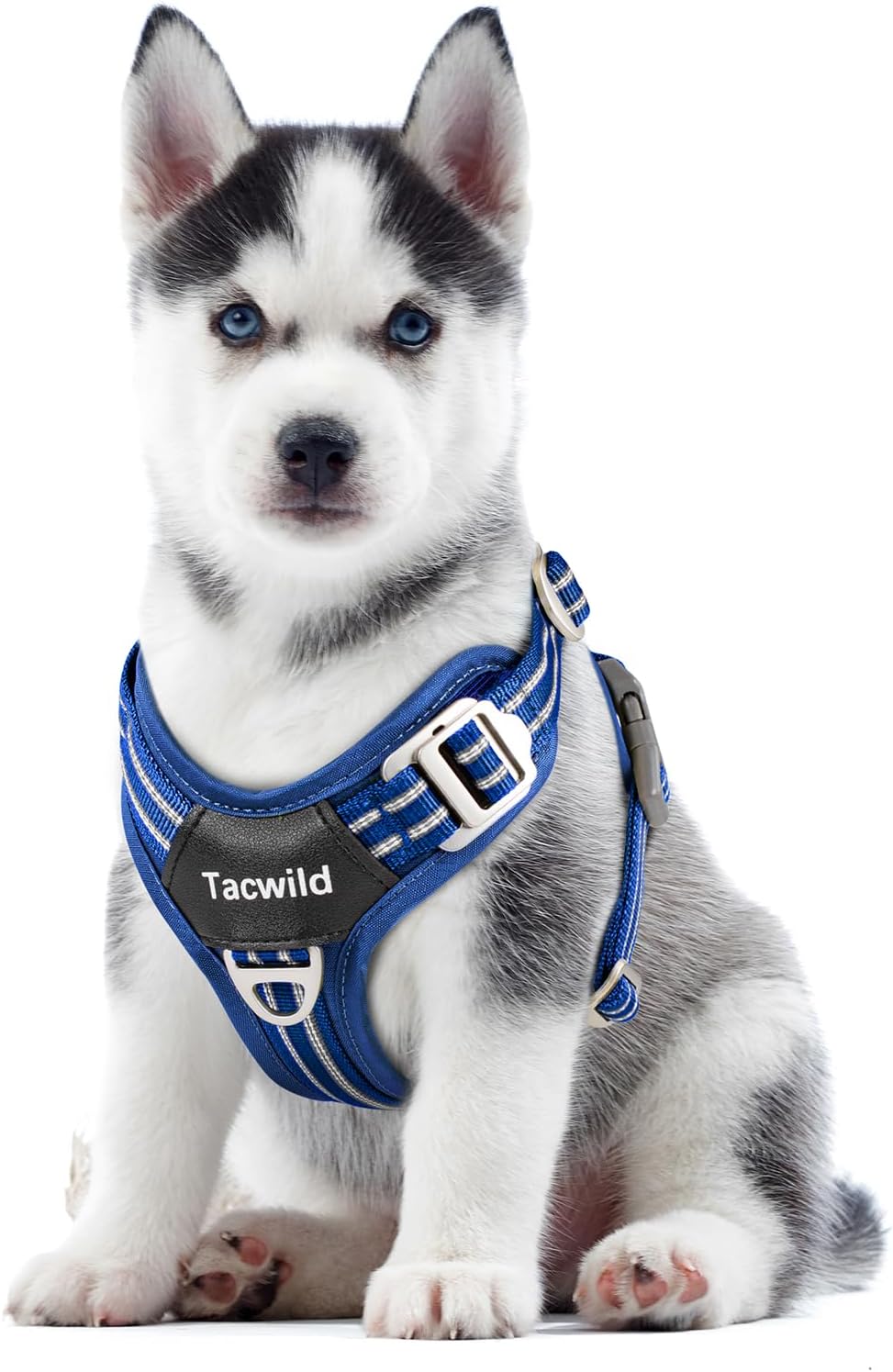 No Pull Dog Harness - Adjustable Reflective Dog Vest with Metal Snap, Soft Breathable Mesh No Choke Puppy Harness, Easy to Put on & Take Off (Blue-S) - Image 12
