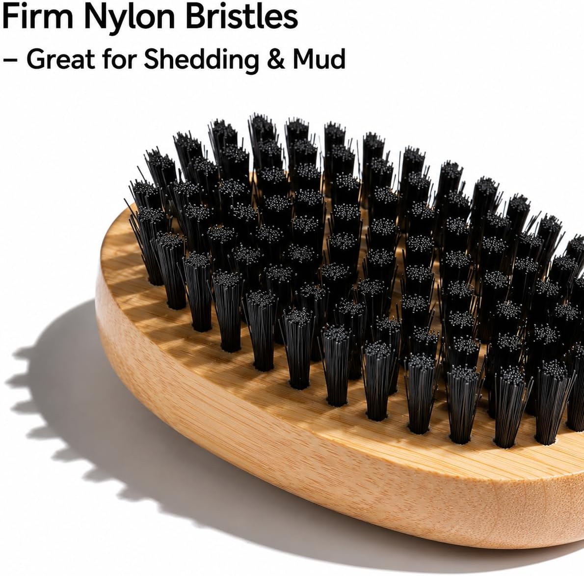 Two pack livestock grooming brushes close up showing dual textures