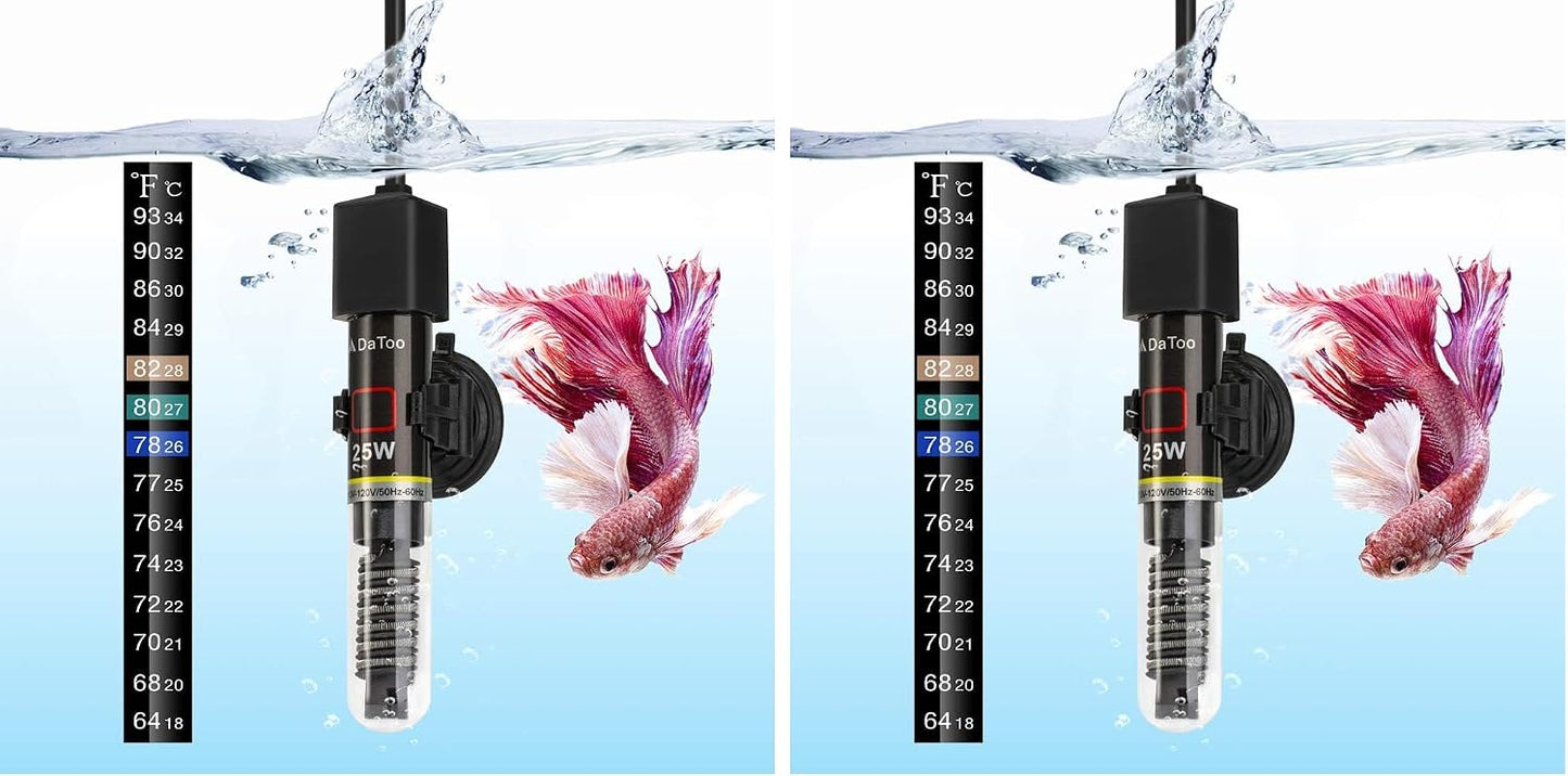 DaToo aquarium heater installation diagram for fish tanks
