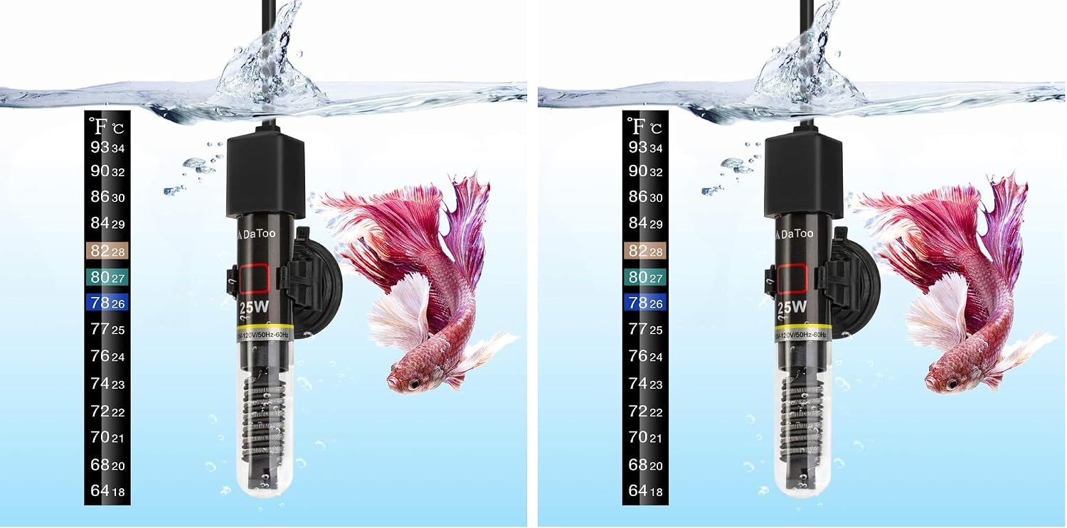DaToo aquarium heater installation diagram for fish tanks