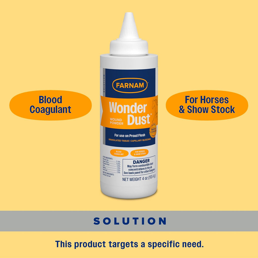 Farnam livestock wound care powder in stable setting