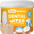 Dog & Cat Teeth Cleaning Wipes - Dental Finger Wipes for Cats & Dogs - Pet Toothbrush & Tooth Brushing Kit - Effective Teeth Cleaner (Unscented) - Image 1