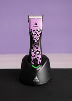 Andis Pulse ZR II limited edition animal clipper with CeramicEdge detachable blade attached.