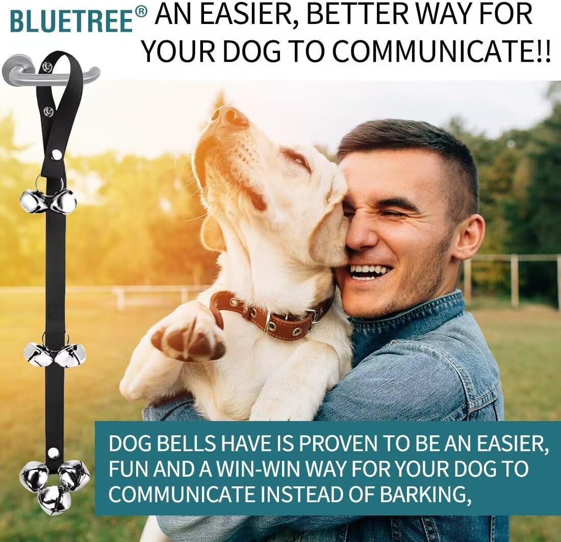 Bluetree dog doorbells showing three length adjustment settings