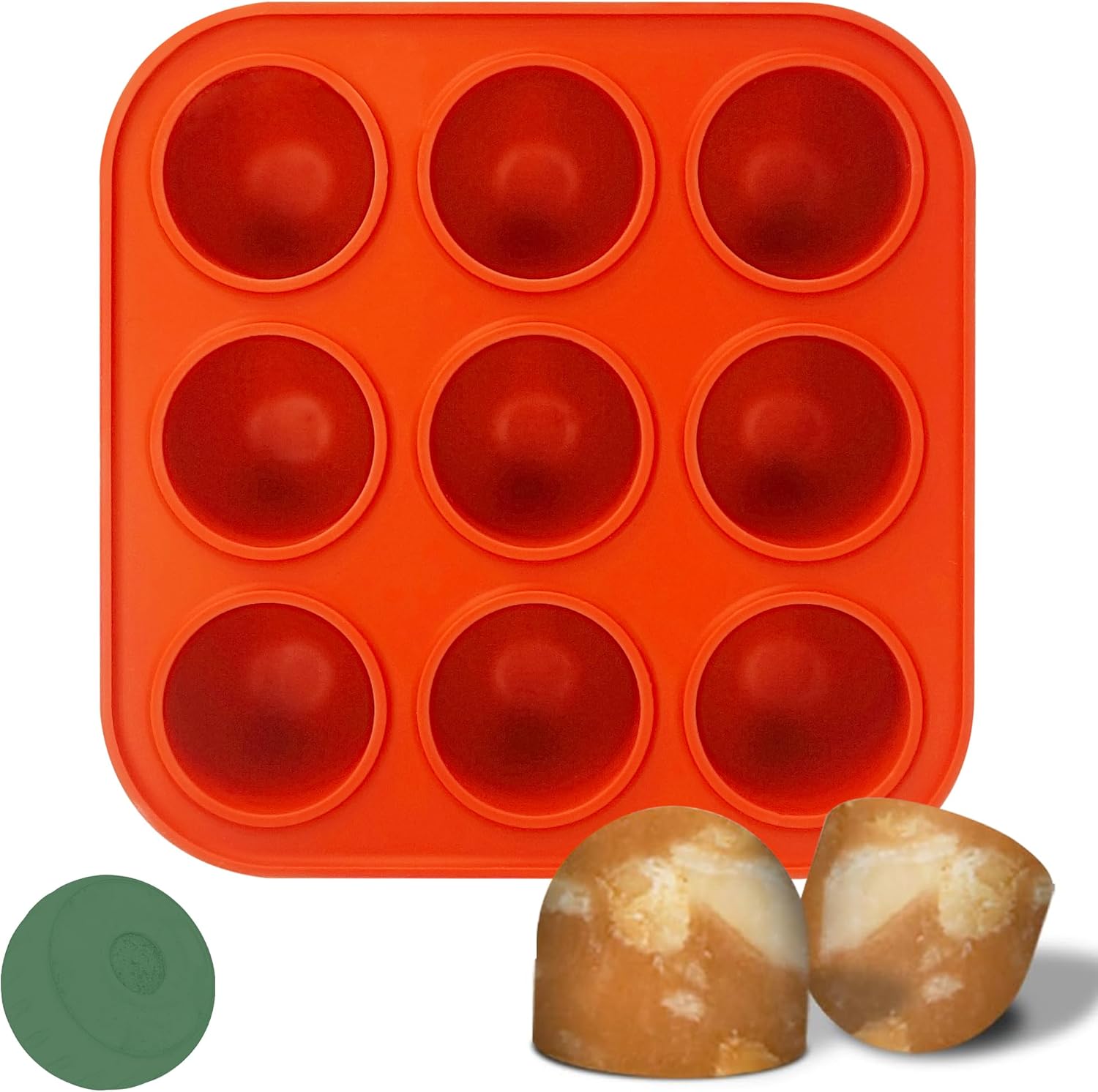 9-Cavity Silicone Frozen Dog Treat Mold with Lid for Woof Pupsicle & Power Chewer Pupsicle XL 75 lbs and Up, Reusable Frozen Dog Treat Tray Mold for Pupsicle Toy - Image 9