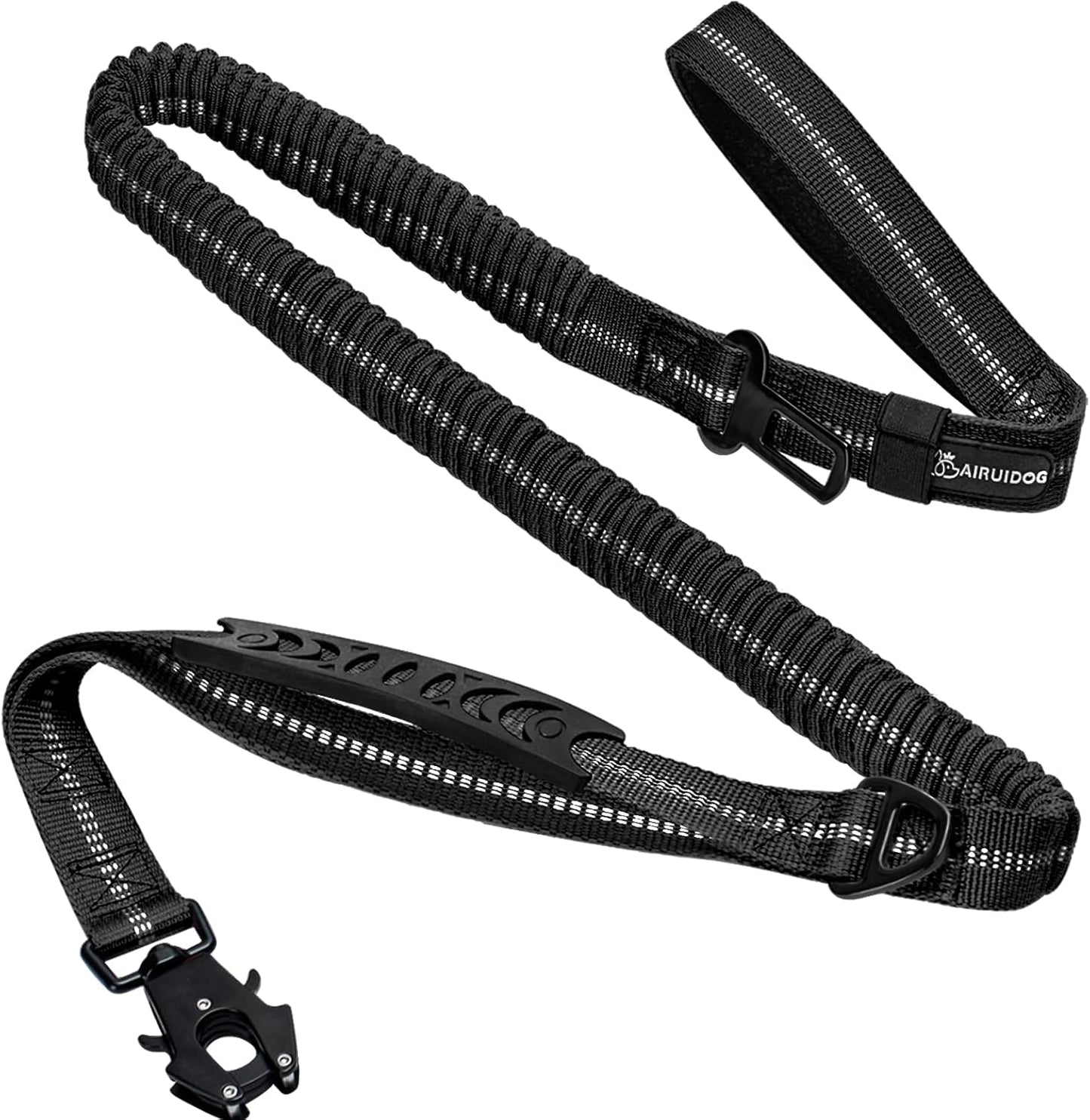Heavy Duty Tactical Dog Leash, 4-6FT Shock Absorbing Tactical Leash with 2 Padded Handles, Metal Carabiner Clip,Car Seatbelt, Reflective Heavy Duty Leashes for Medium Large Dogs (Brown) - Image 14