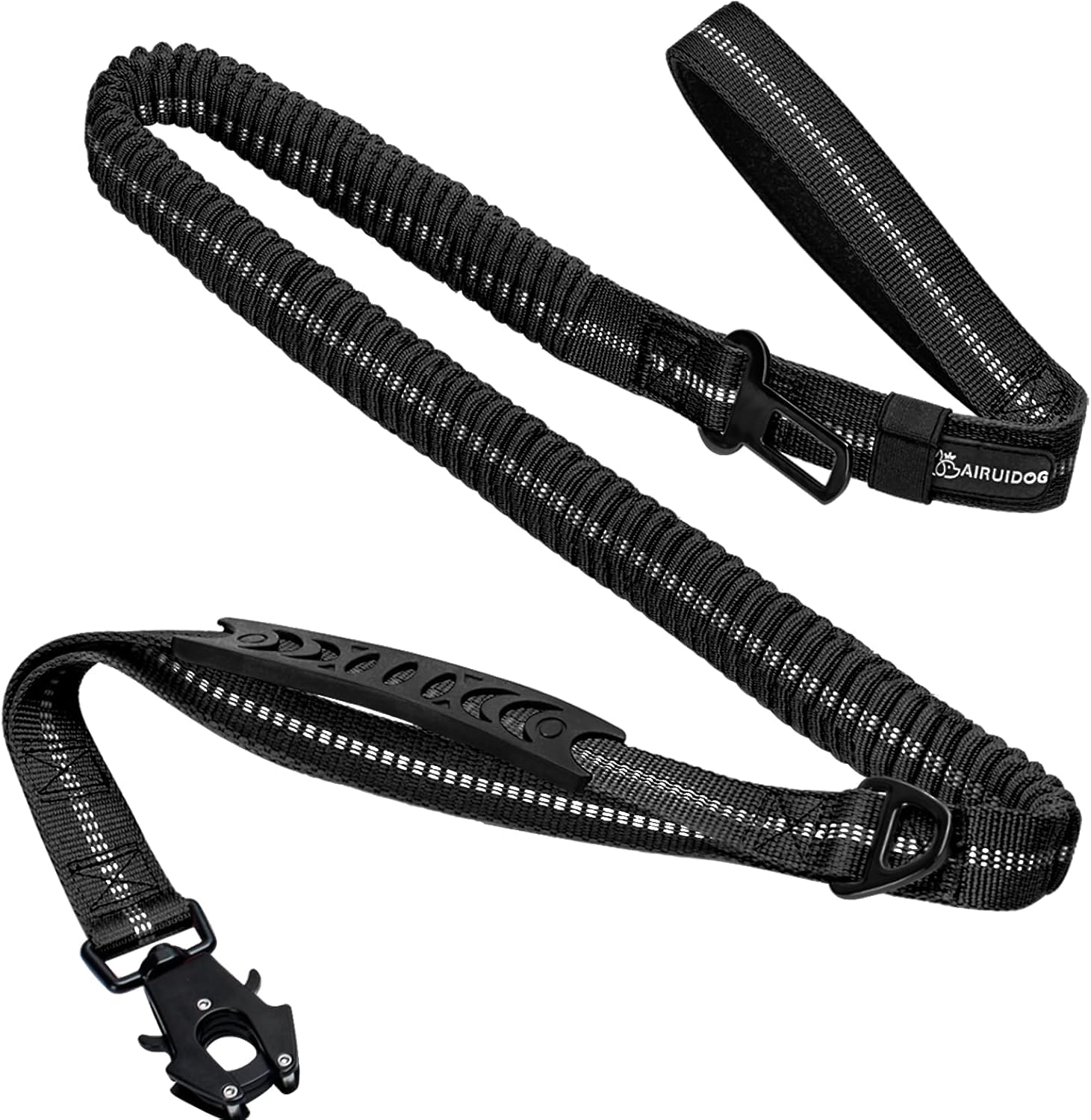 Heavy Duty Tactical Dog Leash, 4-6FT Shock Absorbing Tactical Leash with 2 Padded Handles, Metal Carabiner Clip,Car Seatbelt, Reflective Heavy Duty Leashes for Medium Large Dogs (Brown) - Image 14