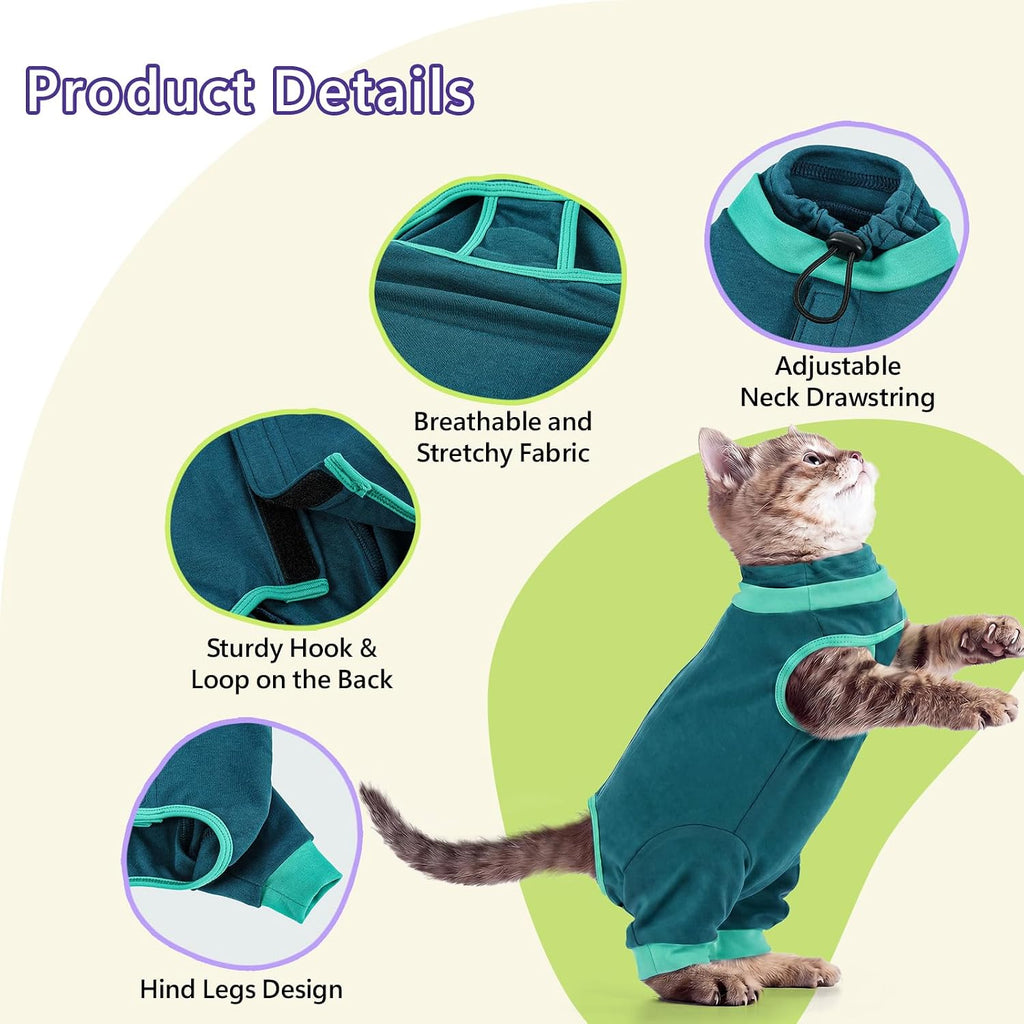 Brkurleg surgical onesie showing back hook-and-loop closure