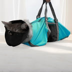 Cinf Cat Nail Clipping Cleaning Grooming Restraint Bag Free Muzzle No Scratching Biting for Bathing Nail Trimming Injecting Examining(Black,M) - Image 11