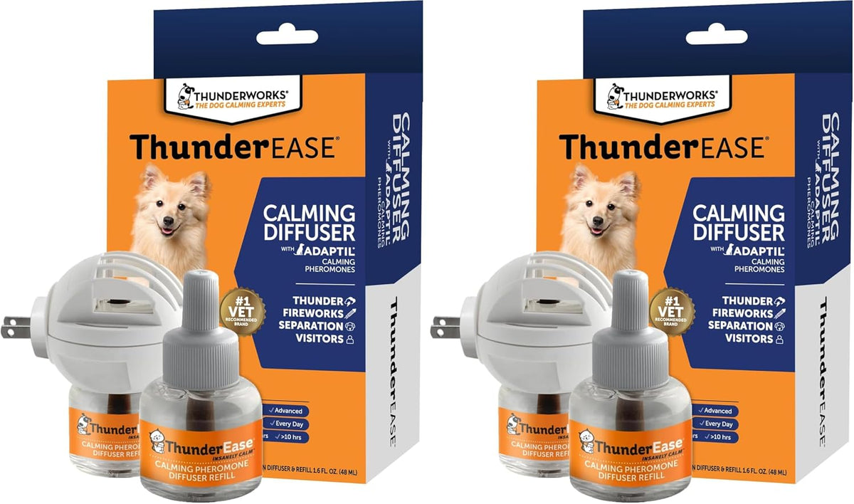 Veterinarian recommended ThunderEase dog calming starter kit ideal for monsoon thunderstorm protection and puppy acclimation.
