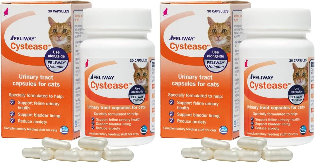 Feliway Cystease 30 count cat health supplement lifestyle image