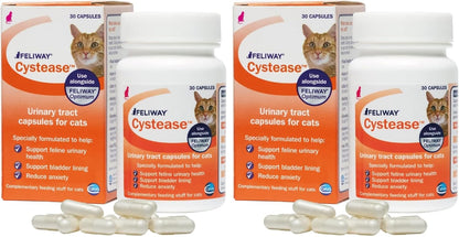 Authentic FELIWAY Cystease imported pet health supplement packaging