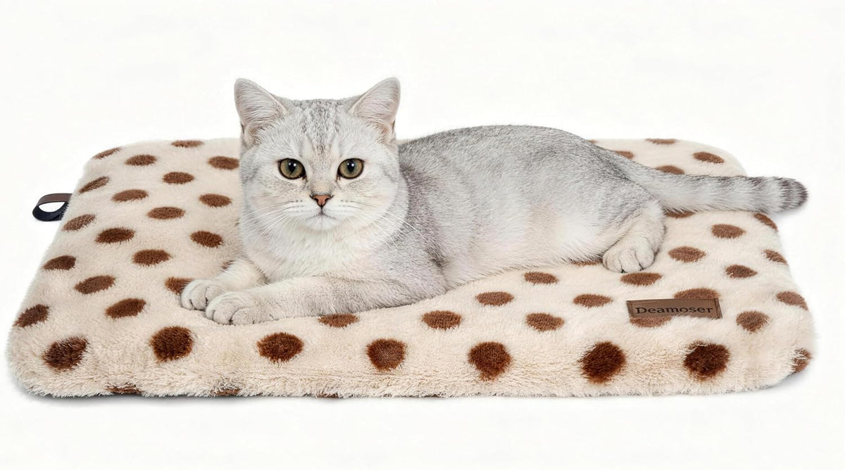Self Warming Mat for Cats Dogs Self Heating Thermal Pad for Crates Cages Couches Beds 24" L x 17.7" W Removable Cover Non-Slip Bottom Indoor Outdoor Brown S - Image 9