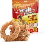 Jungle Calling Dog Treats Long Lasting, Rawhide Chews for Dogs, Chicken Wrapped Rawhide Donuts, Chewy Snacks for Medium Large Dogs - Image 10