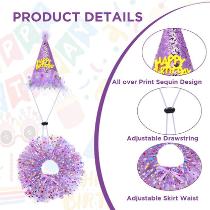 Adjustable puppy birthday party supplies including triangular scarf and apron dress