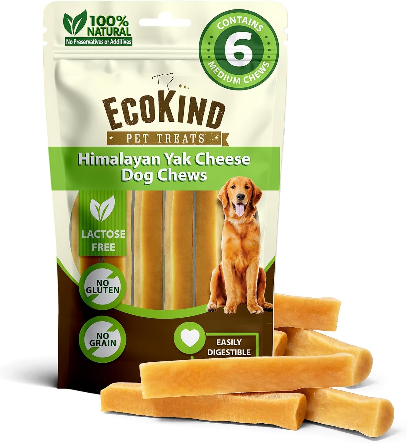 EcoKind Yak Cheese Himalayan Dog Chews, Yak Chews for Large Dogs, Long Lasting Bone for Aggressive Chewers, 3 Ingredient Natural High Protein Dog Treat, No Additives or Lactose, Large - 4 Chews (1 lb) - Image 13
