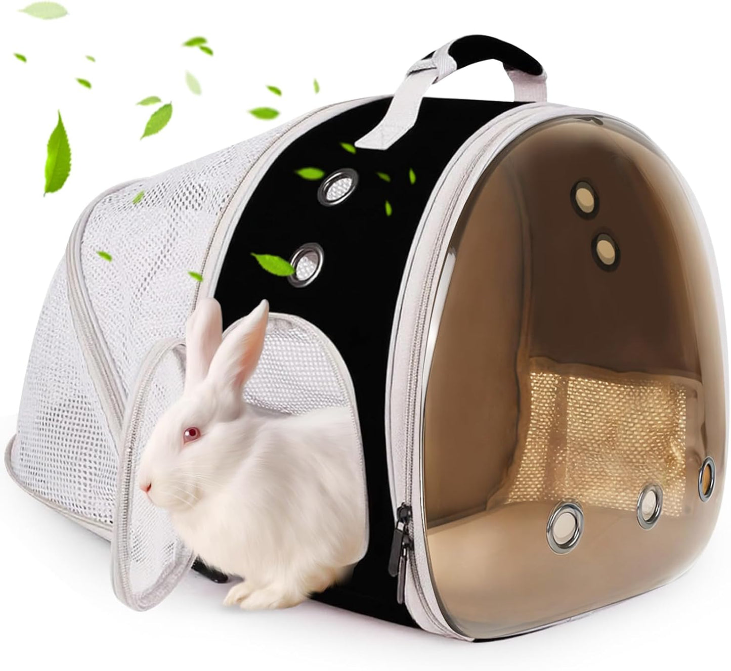 Back Expandable Backpack for Small Animals, Portable Travel Bag Breathable Pet Carrier Cages for Bunny, Guinea Pig, Bearded Dragon, Lizard, Rabbit, Squirrel, Tortoise, Kitten, Sugar Glider - Image 8