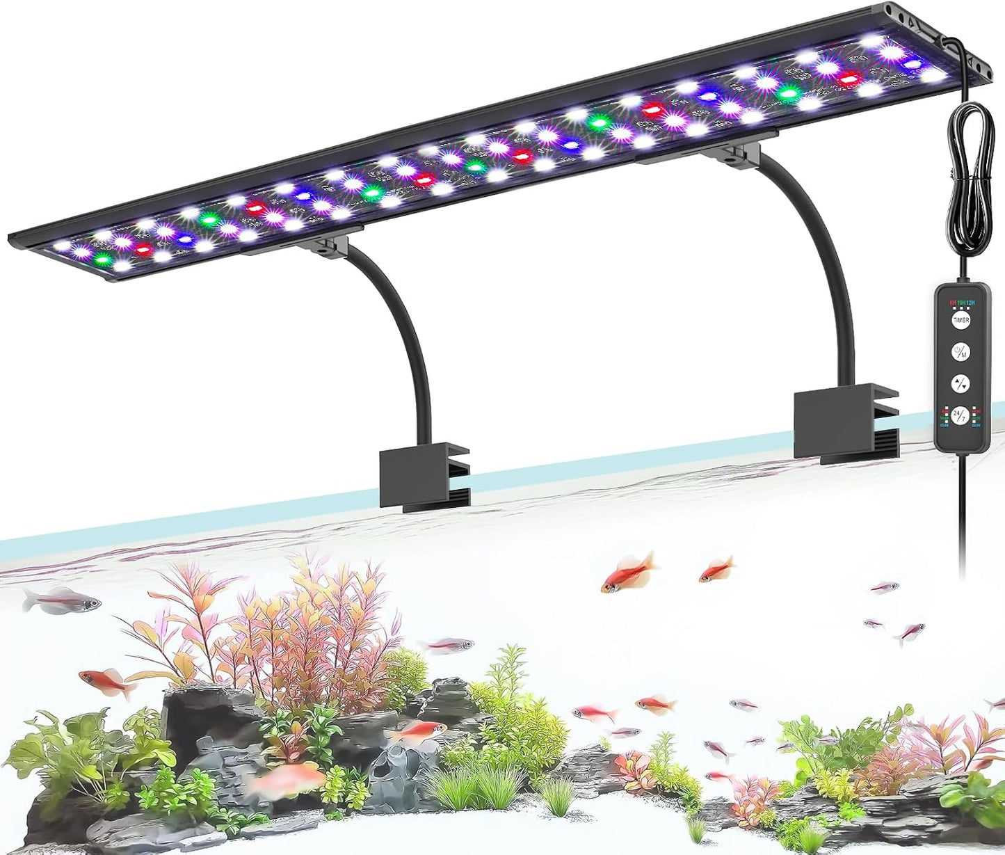 Package contents of Aqqa 11W aquarium plant light