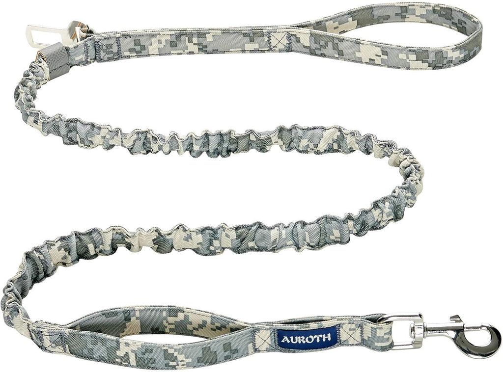 AUROTH Heavy Duty Bungee Dog Leash for Shock Absorption - 6FT Black Training Leash with 2 Padded Handles for Medium Large Breed Dogs - Image 13