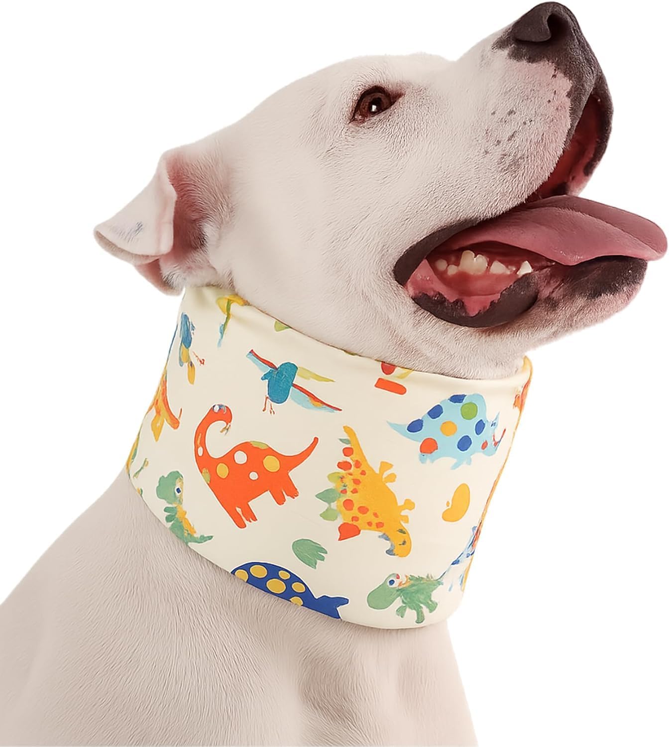 LovinPet Dog Recovery Collar, Adjustable Soft Cone for Medium & Large Dogs, Post-Surgery Comfort & Lick Prevention, Jurassic Dinosaur Print,Yellow - Image 9