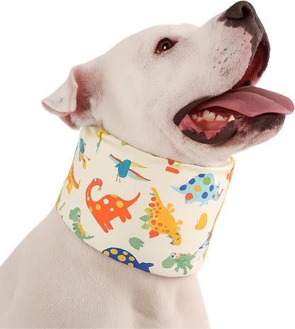 LovinPet Dog Recovery Collar, Adjustable Soft Cone for Medium & Large Dogs, Post-Surgery Comfort & Lick Prevention, Jurassic Dinosaur Print,Yellow - Image 9