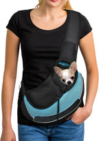 YUDODO Pet Sling Carrier for Small Dogs & Cats - Hands-Free Puppy Carrier with Safety Hook, Large Zipper Pocket, Soft Breathable Mesh, Adjustable Strap & Reflective Strip (Black 1.0 S) - Image 12