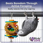 Freezer-friendly packaging and storage details for bird food