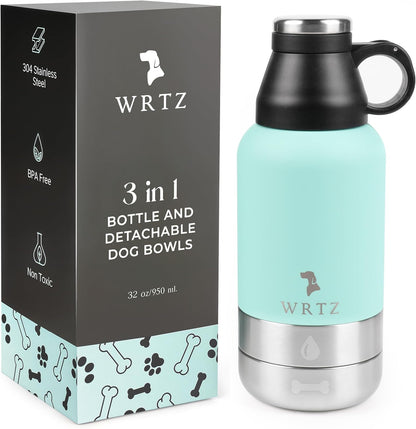 Portable Dog Water Bottle with 2 Removable Water Bowls for Dogs - Leak-Proof Insulated Stainless Steel Dog Water Bottle - Travel Accessories for Dogs - 32oz - Lavender - Image 11