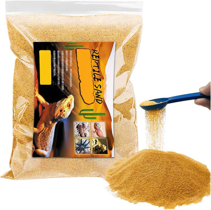 BNOSDM Reptile Sand,2.2lb Bearded Dragons Sands Substrate Bedding,Lizard Yellow Desert Blend Sands for Snakes Geckos Tortoises Turtle Tarantula - Image 1