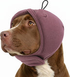 Dog Ear Wrap Noise Protection, No Shake Dog Muffs & Head Wrap, Thick Noise Cancelling Ear Cover for Anxiety Relief, Adjustable Calming Hoodie for Thunder, Firework, Hematoma, Grooming, Grey S - Image 10